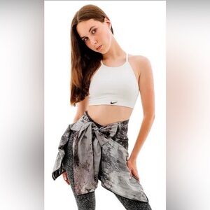 NWT Nike Indy Seamless Ribbed Light Support Non-Padded Sports Bra~XS~White~$38